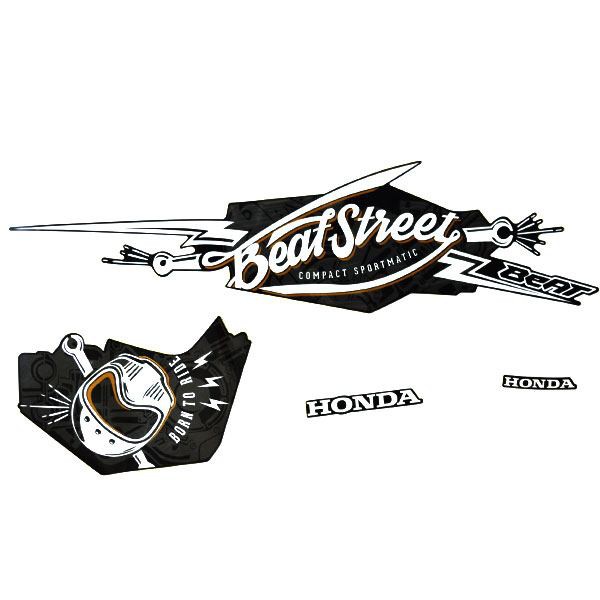 Sticker Body Kanan Hitam (Black) – BeAT Street eSP