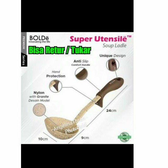 Sendok Kuah Teflon Bolde - Soup Ladle Bolde Premium