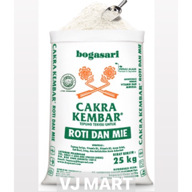 

TEPUNG CAKRA KEMBAR Bogasari 1kg