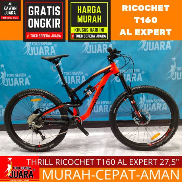 GRATIS ONGKIR SEPEDA  THRILL  RICOCHET  T160  AL EXPERT MTB  27 