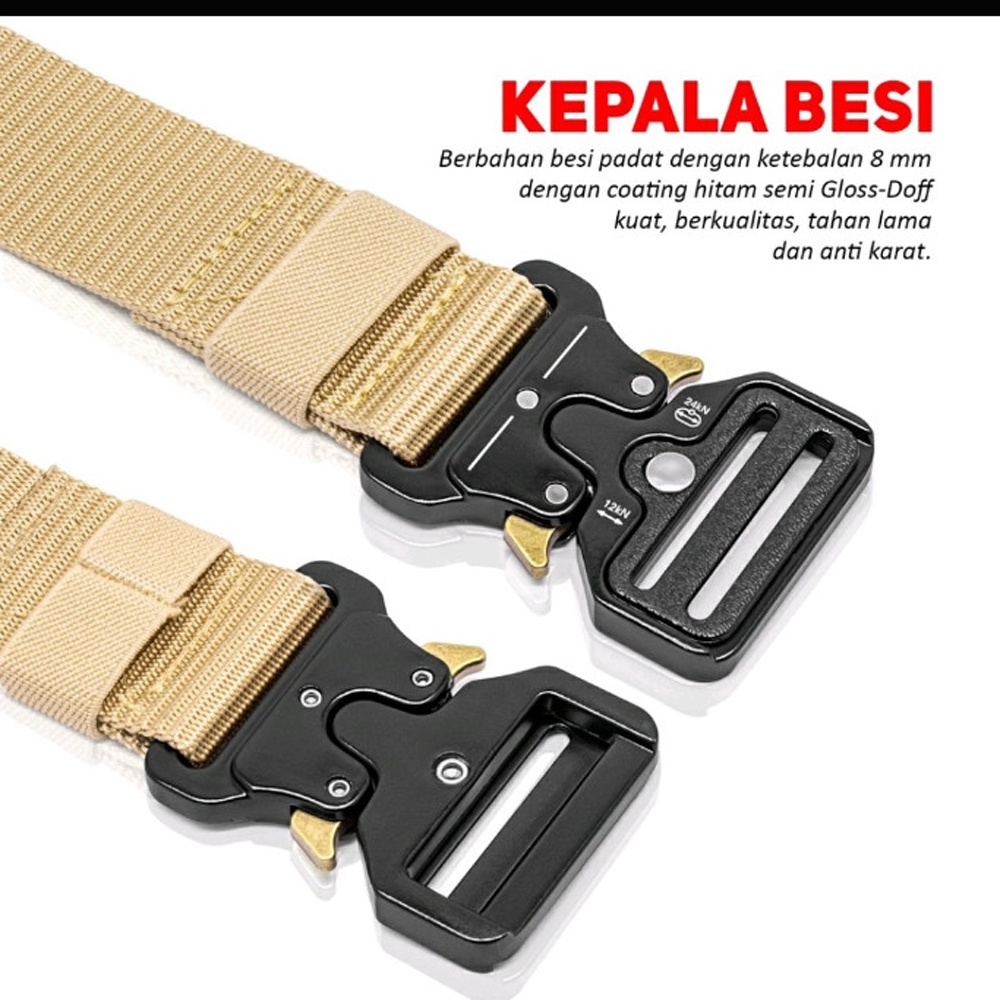SHOPEE 6.6 SUPER SALE!! Ikat Pinggang Pria Tactical Nylon Kanvas Sabuk Military Kode S045