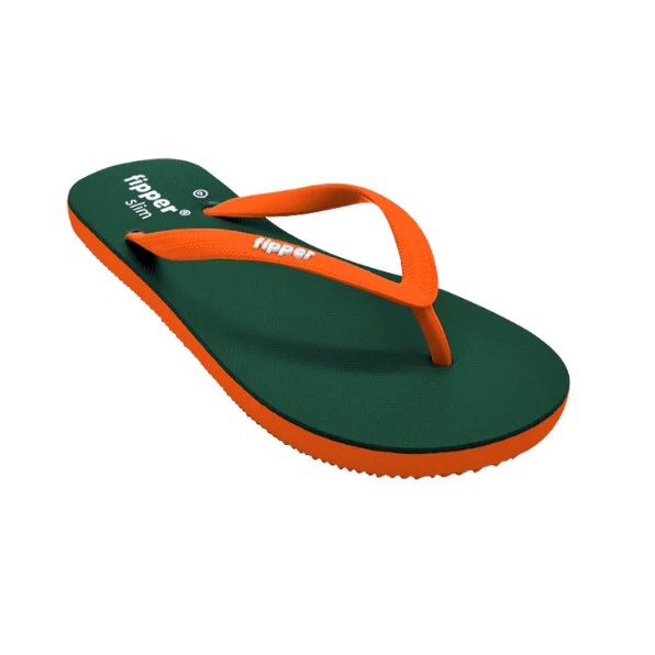 Sandal Fipper Slim Green Emerald Orange Original