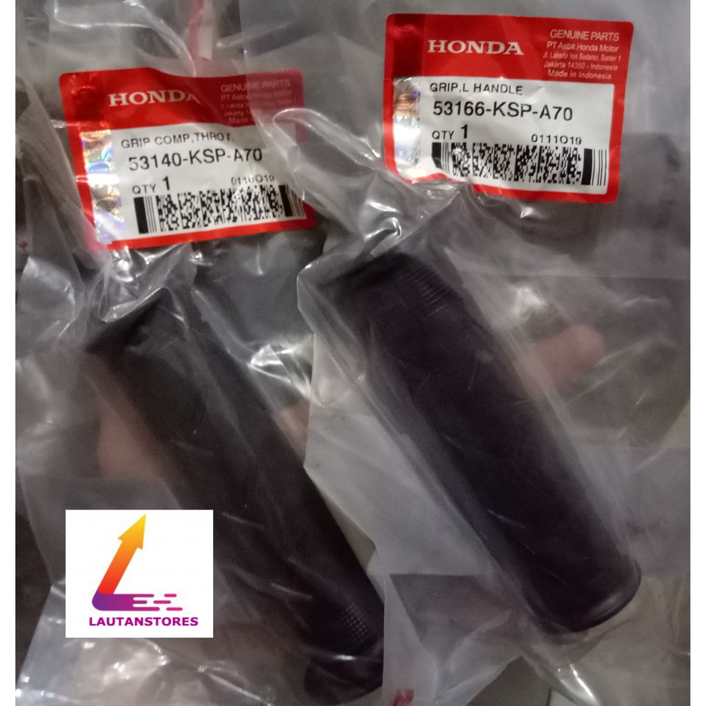 53166-KSP-A70 53140-KSP-A70 Grip Karet Stang Hand Fat Kanan Kiri Megapro Monoshok Verza Set dgn pipa