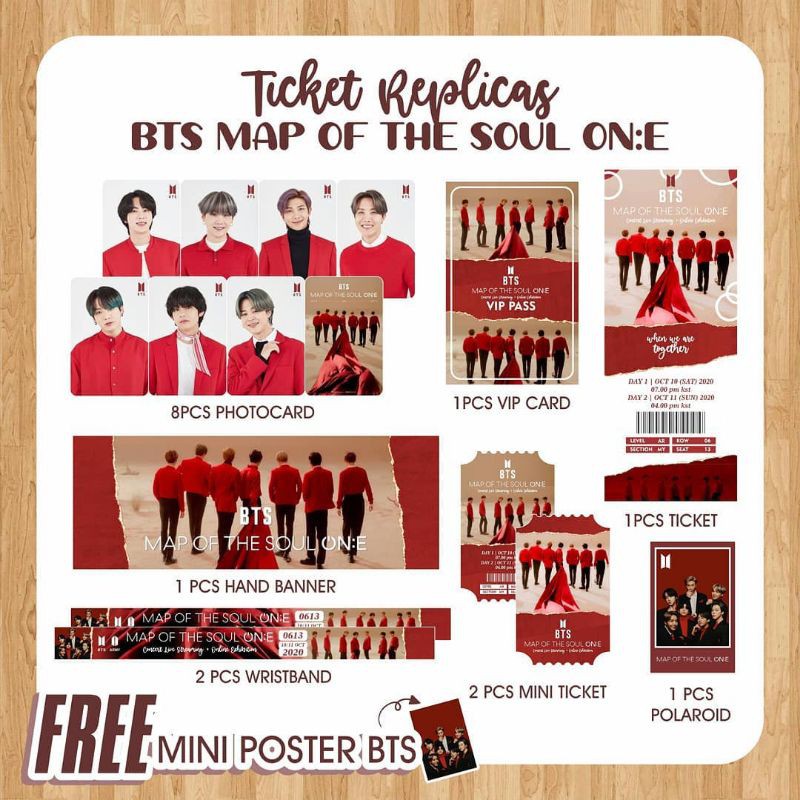 Replika Tiket BTS Mots One