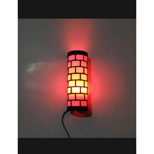 Lampu Hias Dinding Tembok Tempel Kamar Teras Tiang Rumah Minimalis Ukir LED