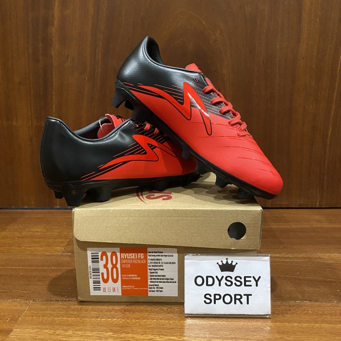Sepatu Bola Specs Ryusei FG (Emperor Red / Black) - 38