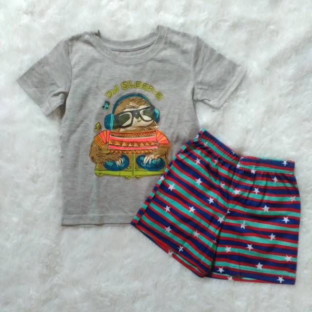 Cat&amp;jack short pajamas setelan baju anak branded murah setelan harian baju anak kaos anak murah