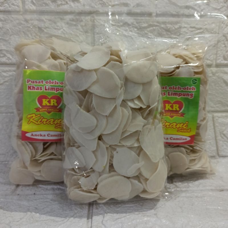 

Kerupuk bawang mentah putih high quality berat 500gr