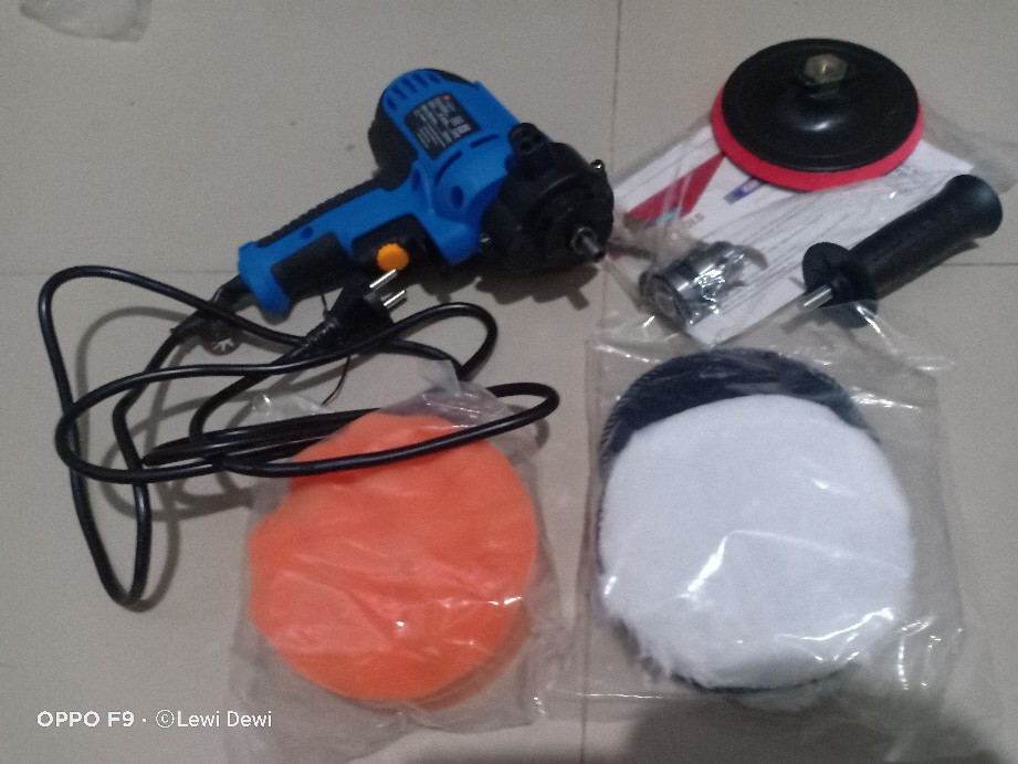 Hiroki Hr 6125 Re Mesin Poles Mobil Motor + Bor Amplas Polisher