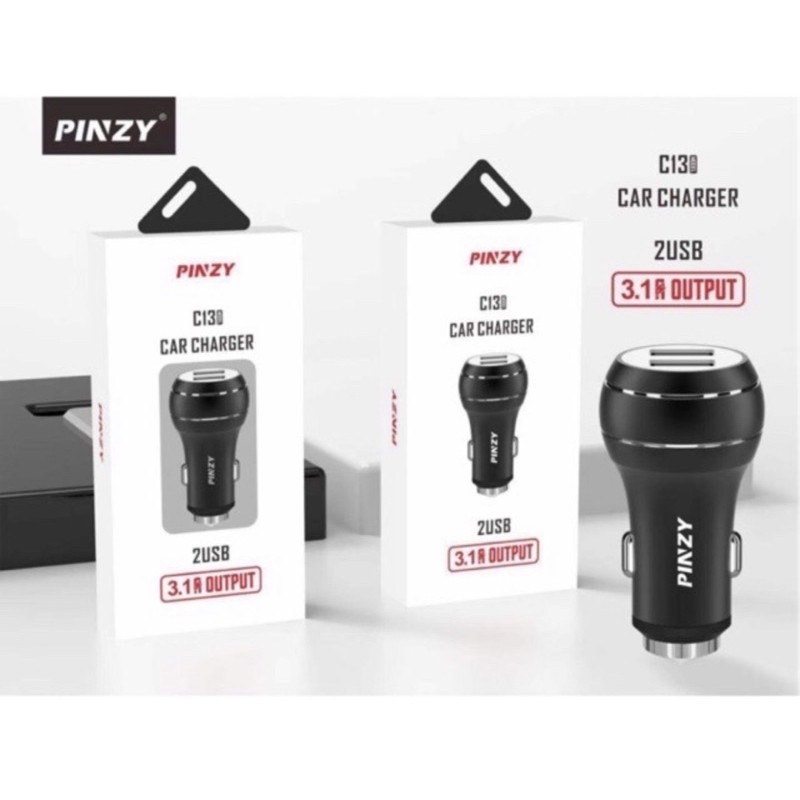 Car charger / Saver Mobil 2usb 3.1A output PINZY Original C13 Series / Car Charger C13.