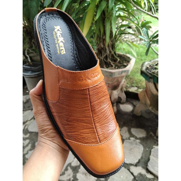 Sepatu Selop  Pria Kulit Asli Kickers Formal