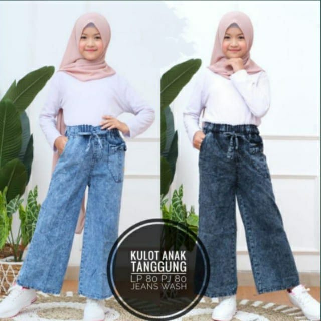KULOT ANAK 6-14 TAHUN / KULOT JEANS ANAK PEREMPUAN / CELANA KULOT ANAK / KULOT ANAK/KULOT JEANS ANAK