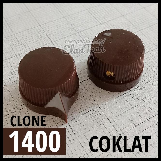 Knob Potensio Davies 1400 Clone Coklat Brown Knop Efek Gitar Elantech