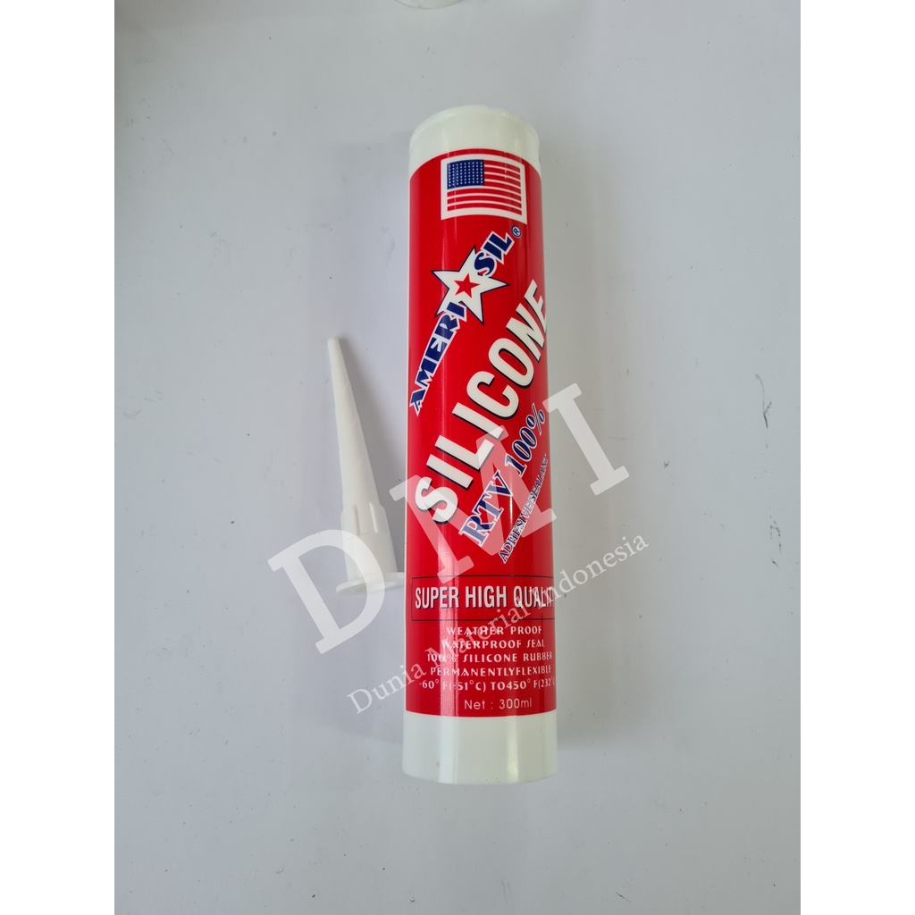 Lem Kaca Silicone Putih | Lem Sealant Botol | Glass Sealant Amerisil