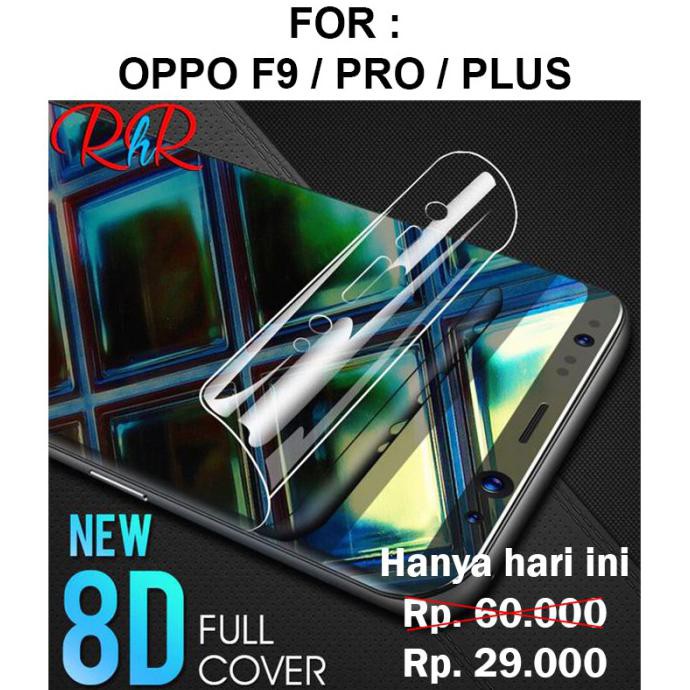 HYDROGEL SCREEN GUARD OPPO F9 PRO PLUS ANTI GORES FULL COVER LAYAR HP