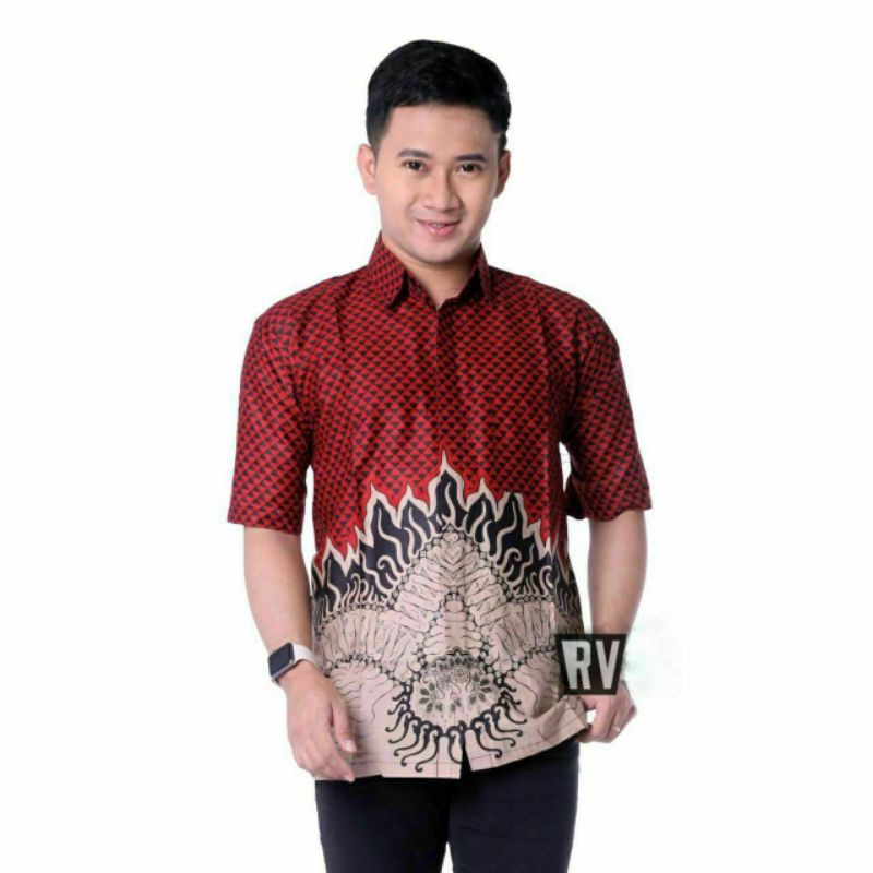 Kemeja Batik pendek Pekalongan baju kemeja cowok model kemeja pria terbaru kemeja batik kombinasi