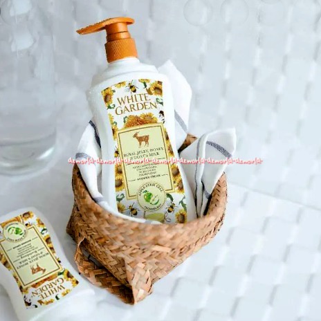 White Garden Royal Jelly 1100ml Honey and Goats Milk Apple Stem Cell Whitegarden Sabun Untuk Kulit Kering Madu Stemsel