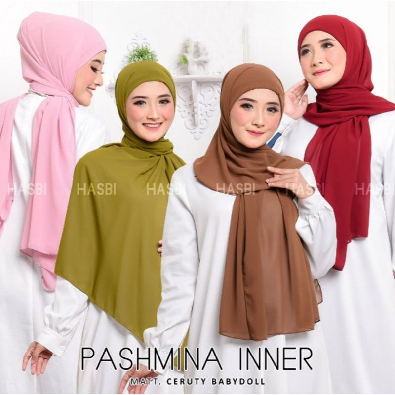 PASMINA INNER CERUTY BABY DOLL/HIJAB PASHMINA INNER INSTAN