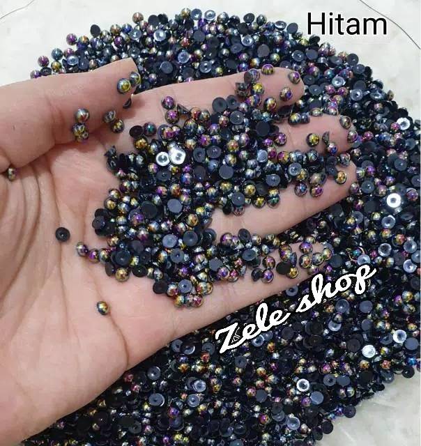 HALF PEARL KILAP AB SIZE 4MM / MUTIARA BELAH 4MM