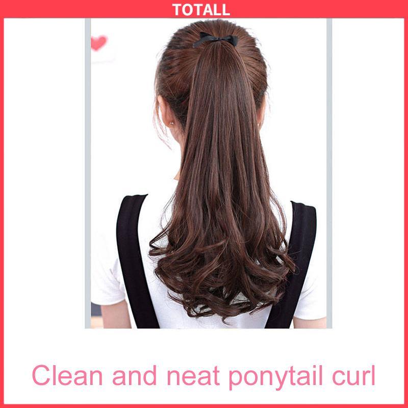 COD Wig Ponytail Panjang Keriting Lace-up Jenis Gelombang Besar Realistis Potongan Wig Alami-Totall