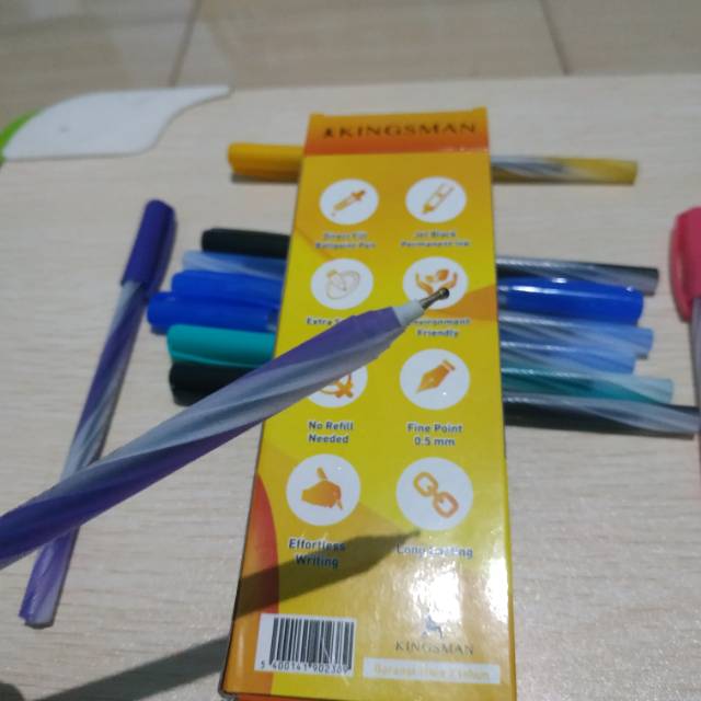 

Pena Ringan Ballpoint pen Kingsman Black Ink