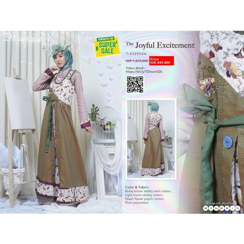 Gamis Tuneeca Dream Vintage FlashSale PAYDAY SATU HARGA