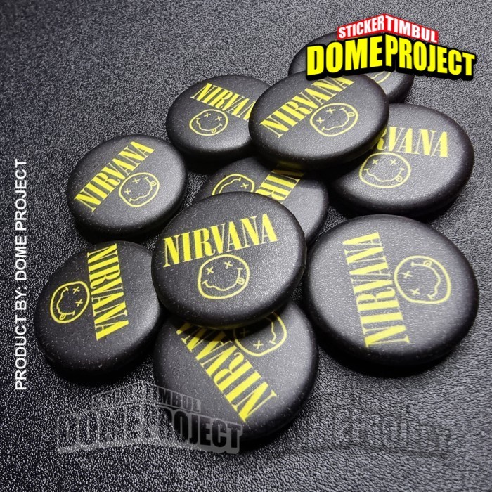 PIN PENITI NIRVANA BAND UKURAN 25MM BUTTON PIN AKSESORIS TAS PRIA