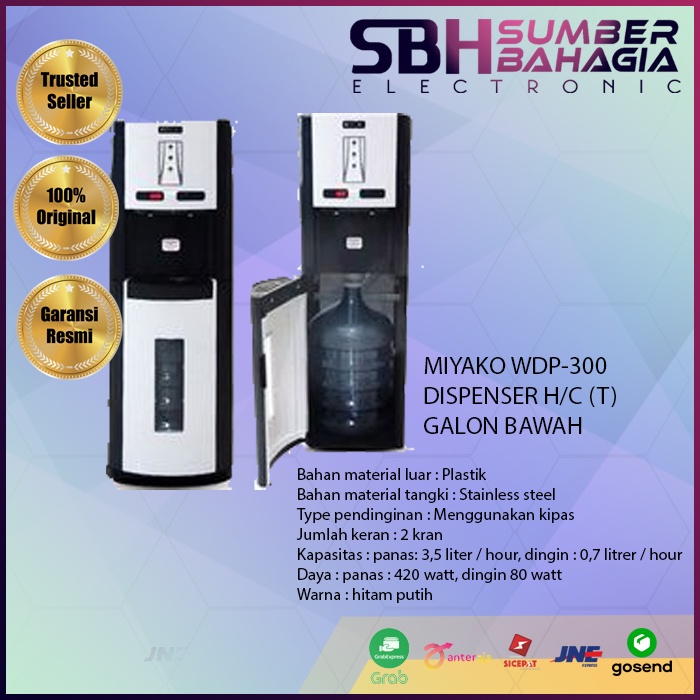 MIYAKO WDP-300 DISPENSER H/C (T) GALON BAWAH (NEW) (KHUSUS BANDUNG)