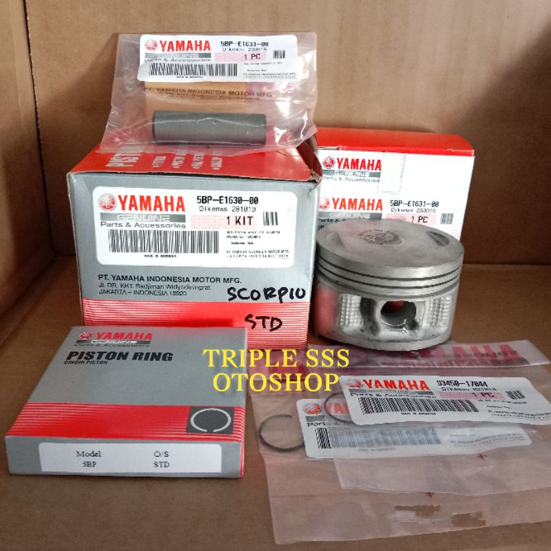 PISTON KIT ORIGINAL ORI ASLI YAMAHA SCORPIO OS STD 50 100