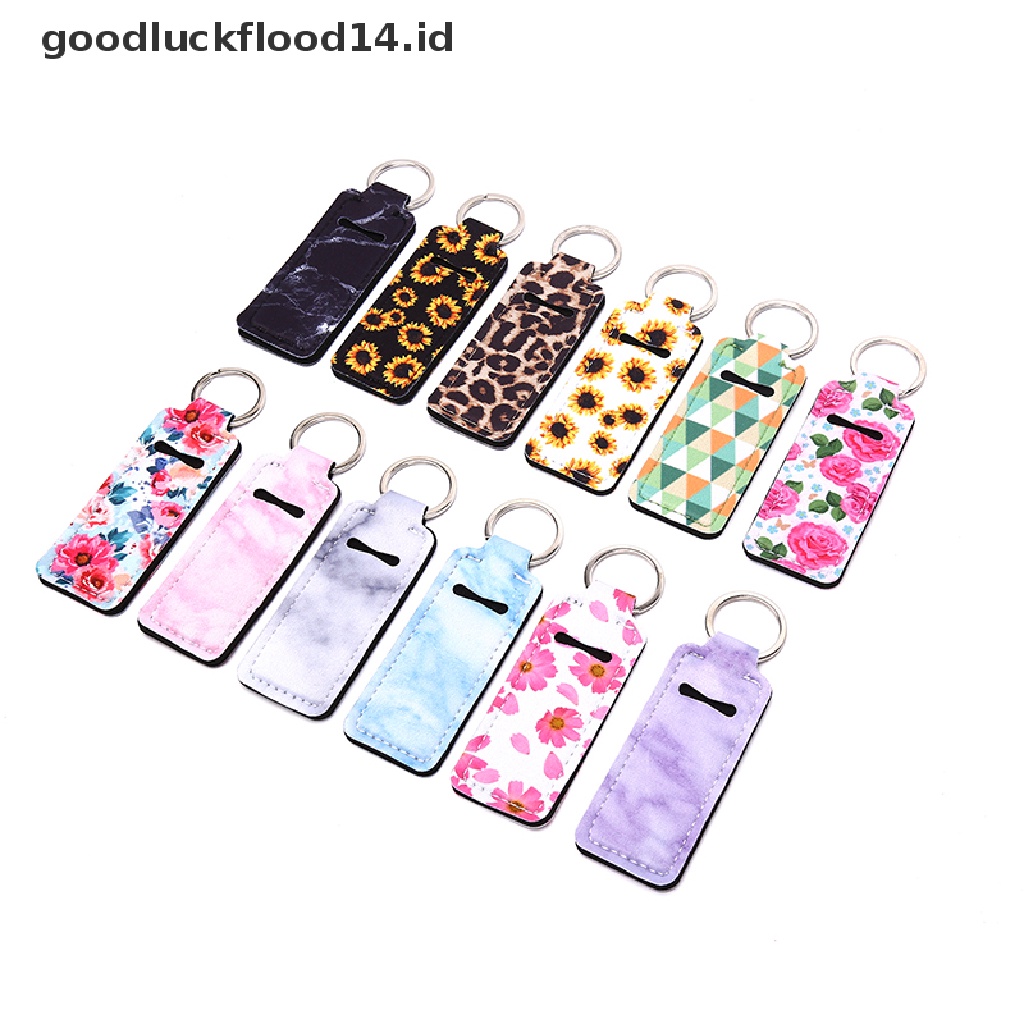 [OOID] 1pcs Creative Keychain Portable Lipstick Cases Cover Balm Holders Keyring Gifts ID