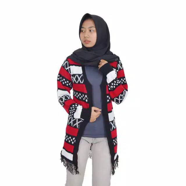 Cardigan Wanita / LONG HINATA CARDY RAJUT / Baju Rajut / Baju Cardigan / Baju Cardy Wanita