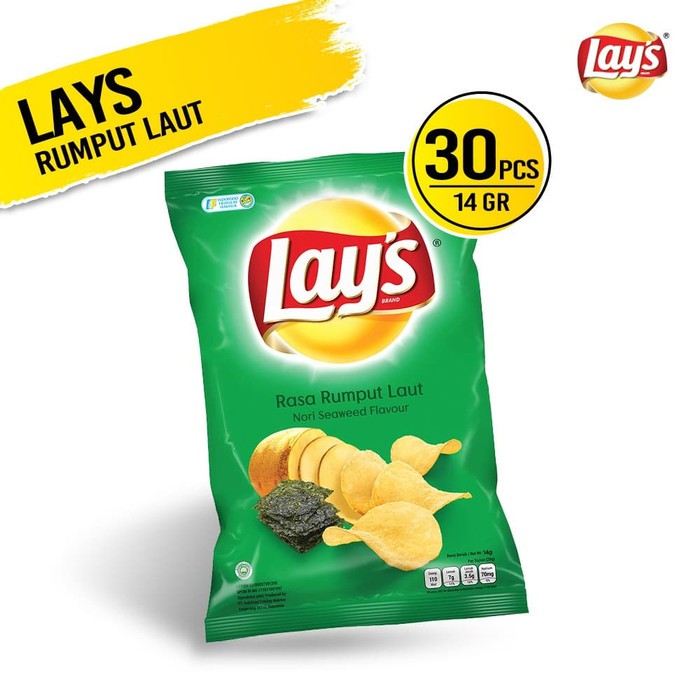 

Lay's Rumput Laut 14 Gr 30 Pcs