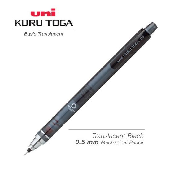 

Office & Stationery | Alat Tulis | Uni Kuru Toga Mechanical Pencil 0.5 Mm Translucent Black | Best Seller