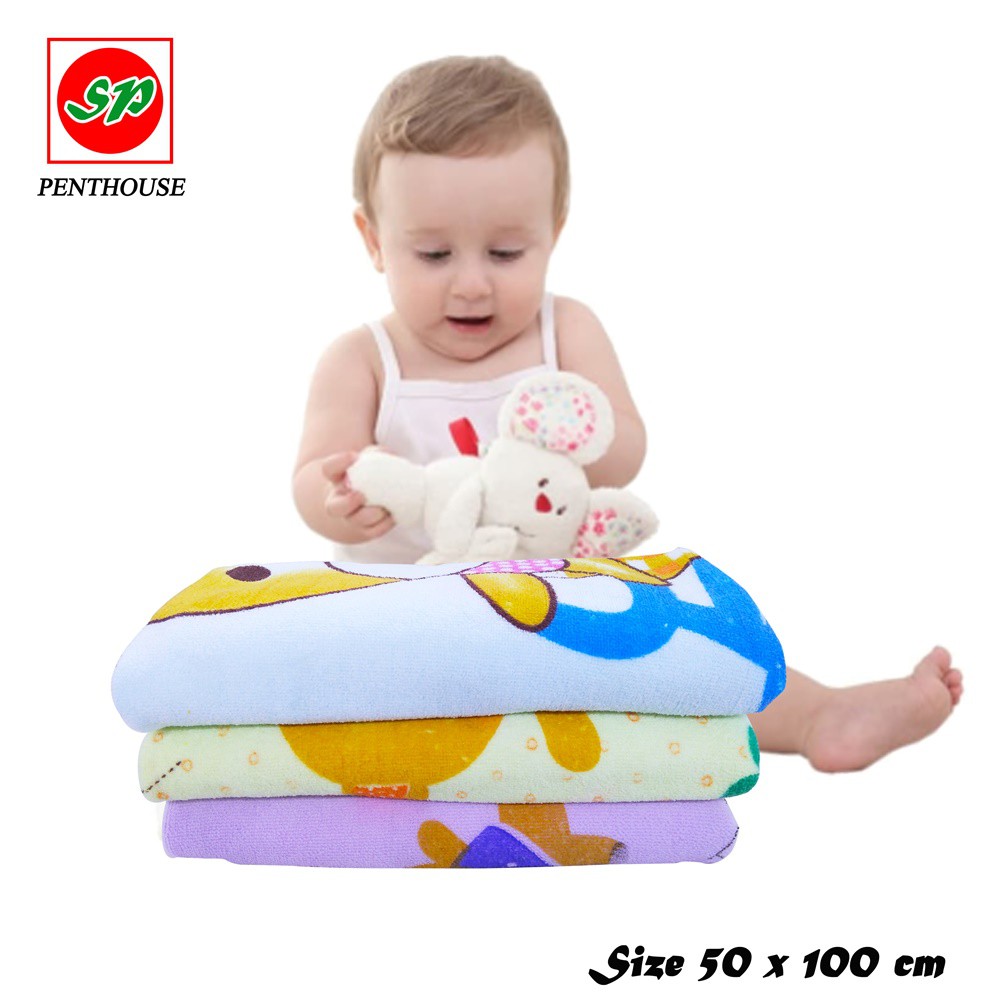 Handuk Mandi Anak Bayi SP PENTHOUSE Motif Karakter 50 x 100 cm - Random Colour