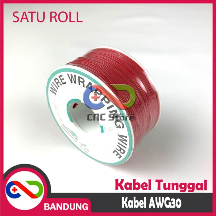 KABEL JUMPER TUNGGAL AWG30 RED FOR BREADBOARD PER SATU ROLL