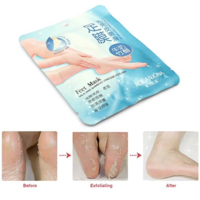 ROLANJONA foot mask masker kaki pelembut kutikula kulit kering kaki