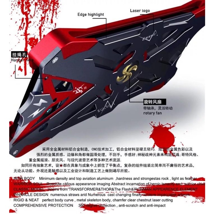 Zimon Asus Rog Phone 5 - Luxury Case Metal Alumunium Premium Armor