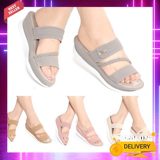 Sendal Jepit Cewek Ando Nice Queen Model Hak Tinggi Sandal Wedges Terbaru Dan Terlaris Wedges Wanita