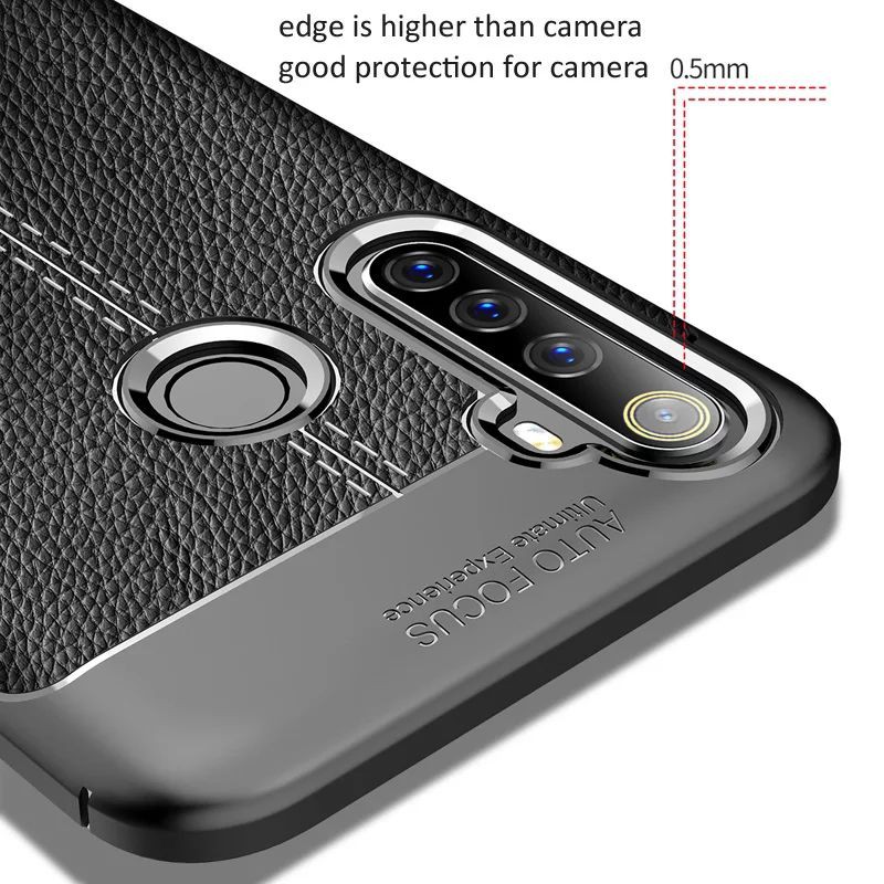 Soft Case Autofocus Realme 6 - Softcase Leather Auto Focus Casing Tpu Kulit Silikon Premium