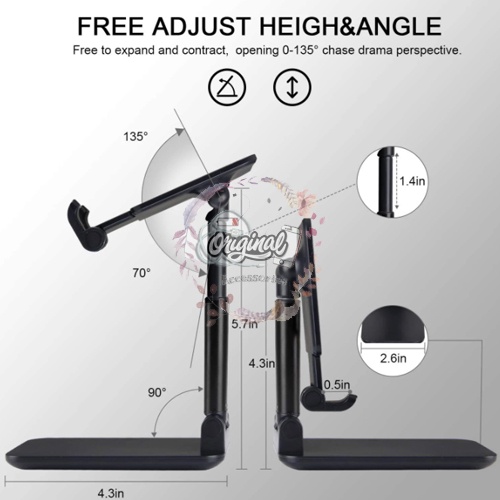 Desktop Stand Dudukan Handphone Lipat Portable Universal OR454