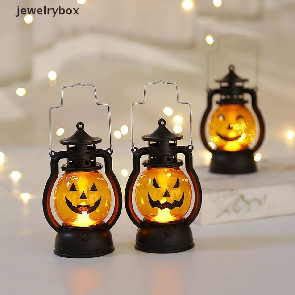 (jewelrybox) Lampu Lentera LED Bentuk Labu Halloween Untuk Dekorasi Rumah