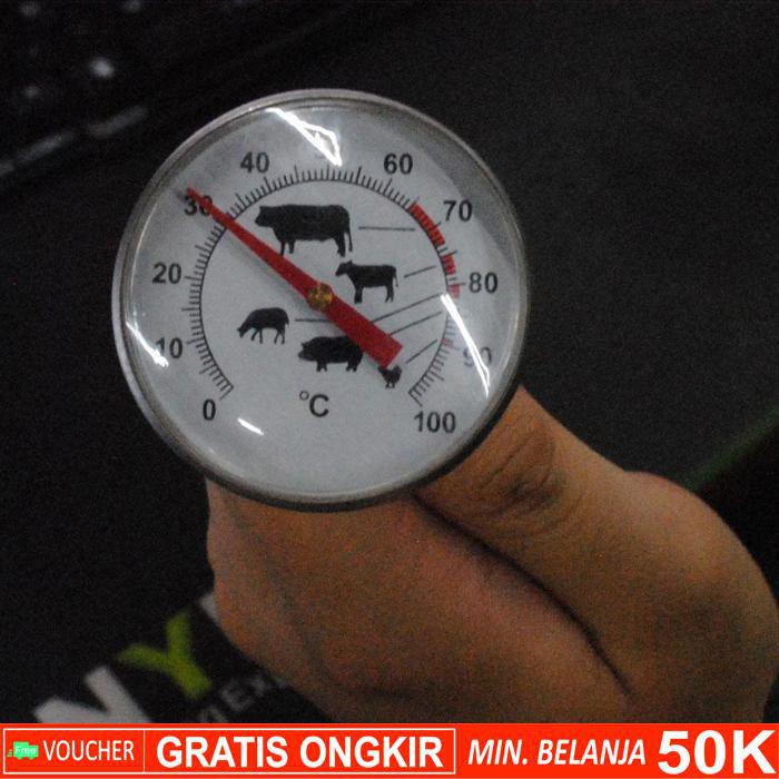 Grab Medan Thermometer Food Meat Gauge Instant Read Probe Bbq D9144 - Silver