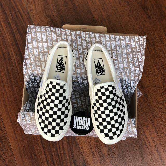 

_Slip On OG_Checkerboard Off White BlackPremium BNIB Tag China