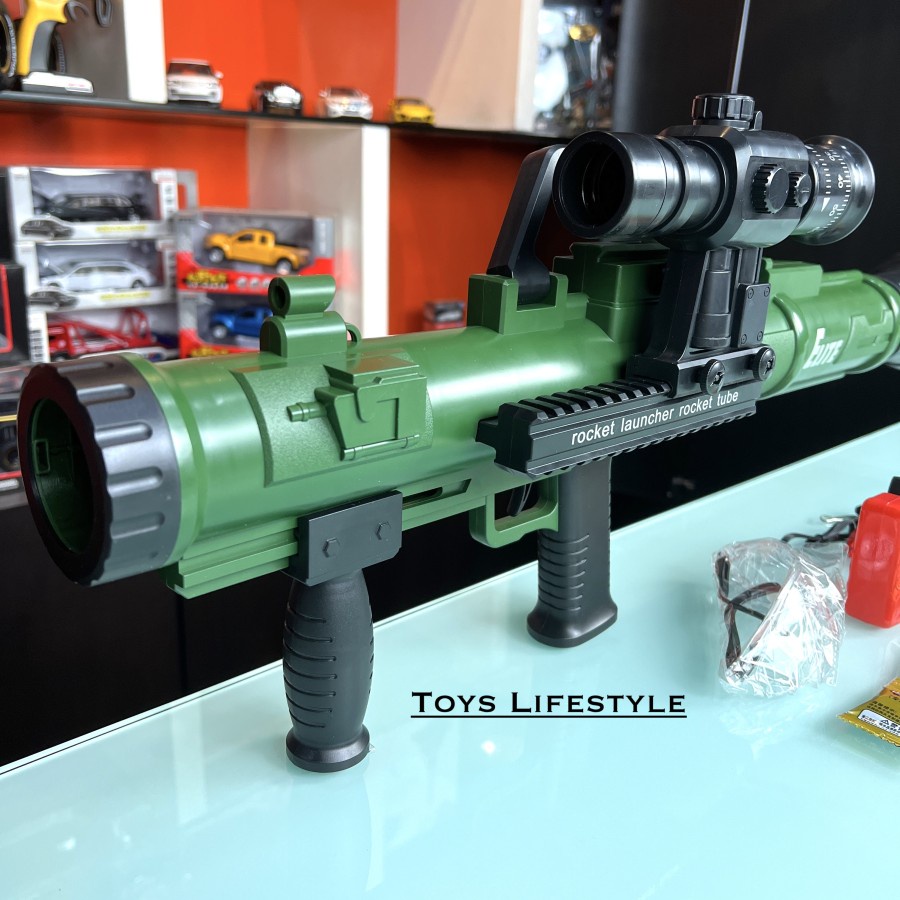 Mainan Tembakan Water Gel WGG Rocket Launcher Basoka Bazooka Elektrik
