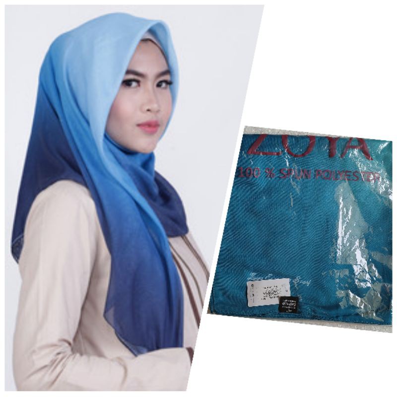 Zoya ombre ocean blue scarf zoya hijab segi empat kerudung segi empat hijab segi empat kerudung