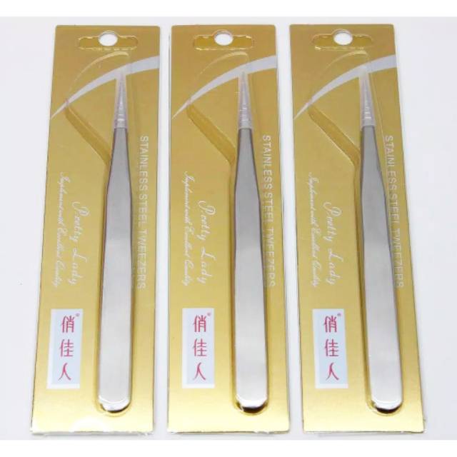 Pinset Navina Tweezers Stainless Steel untuk eyelash extension