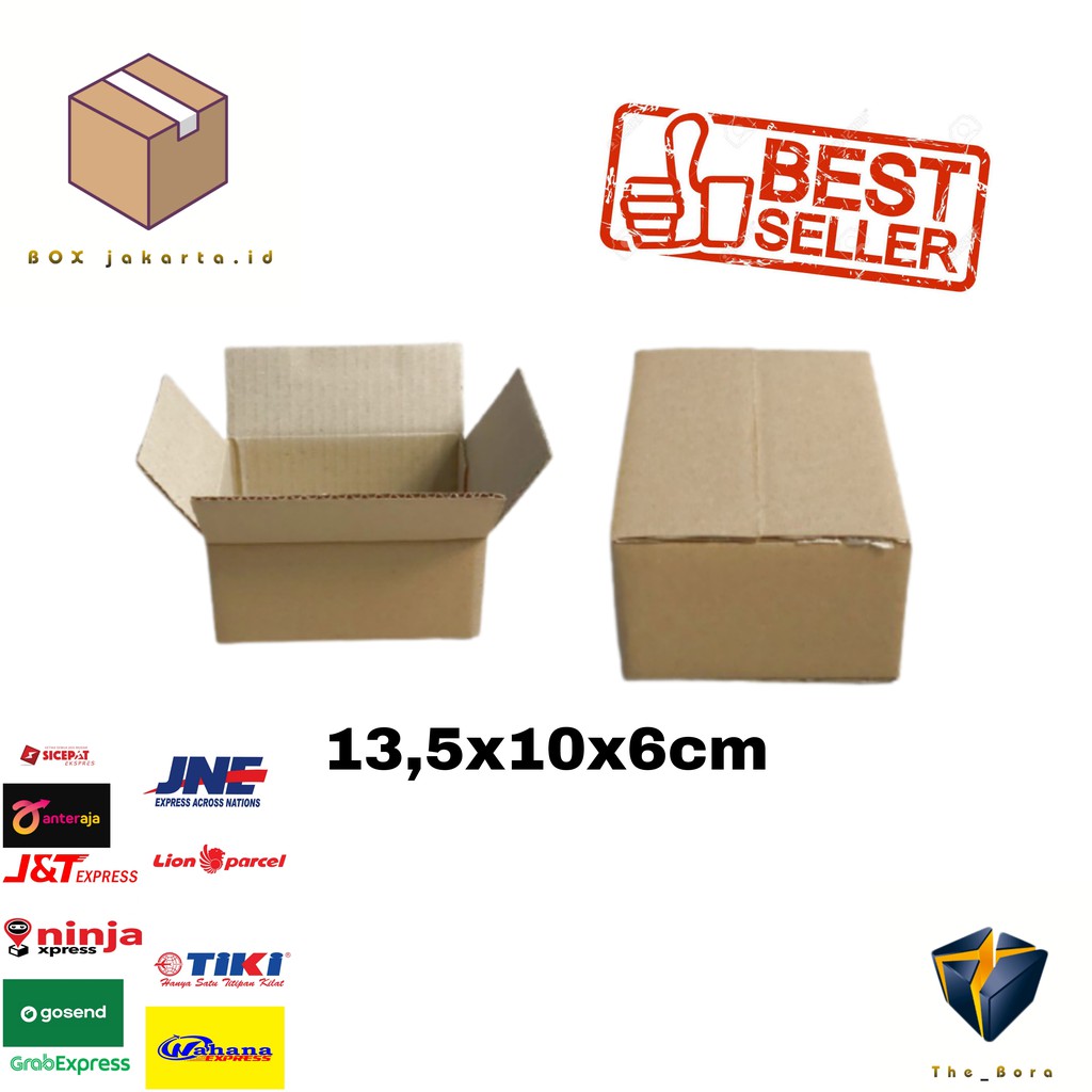 

Kardus Karton Box Ukuran 13,5x10x6 cm Kotak Box ST untuk packing Souvenir -dll