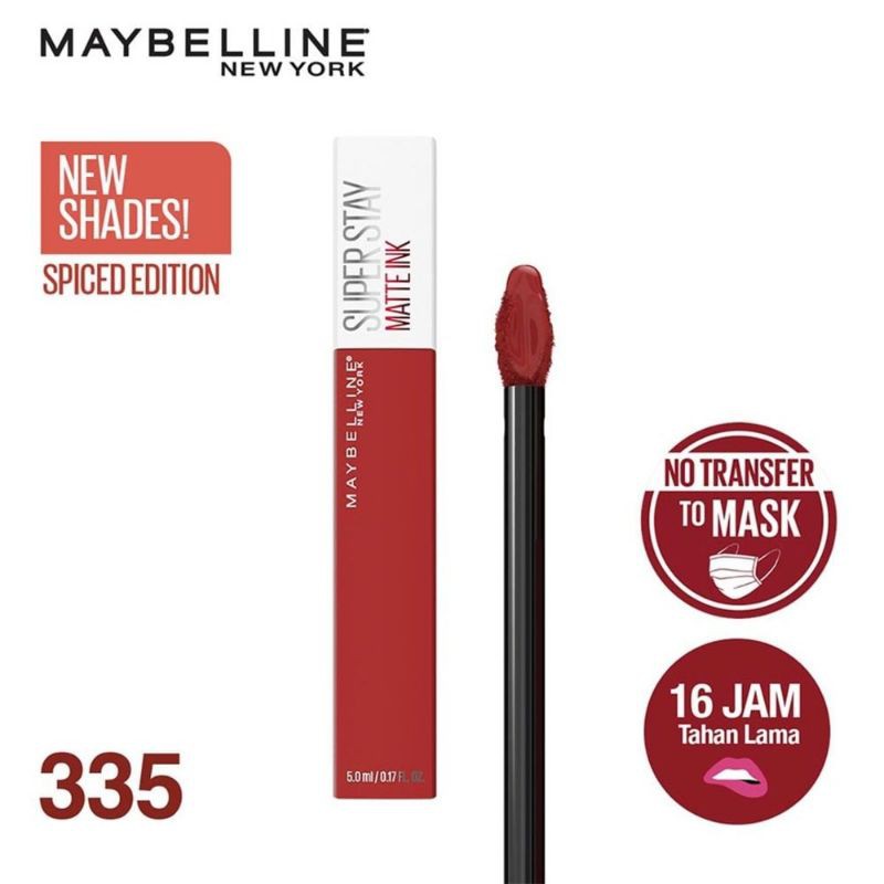 MAYBELLINE SUPERSTAY Matte Ink - 335 HUSTLER | ❤ jselectiv ❤ Lip Cream Tahan 16 Jam MAYBELLINE - ORI✔️BPOM✔️MURAH✔️COD✔️