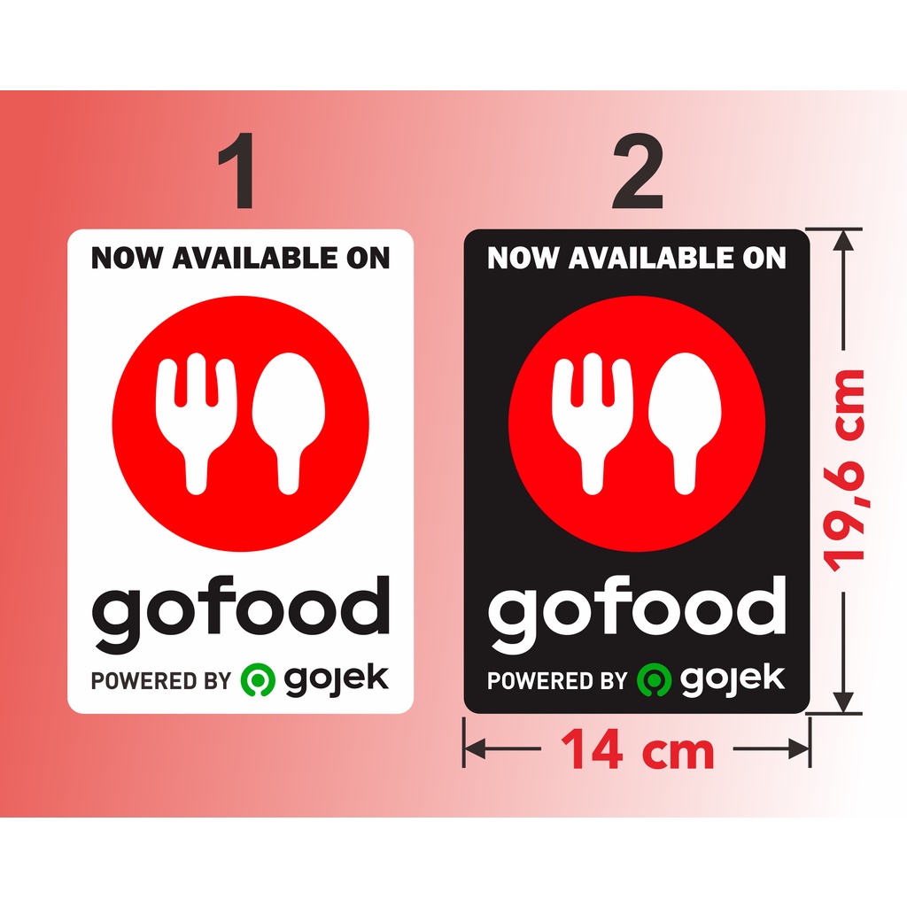 

2 pcs Sticker Label G0 F00D Vinyl Stiker Tahan Air 19,6x14 cm. 2 pcs sticker