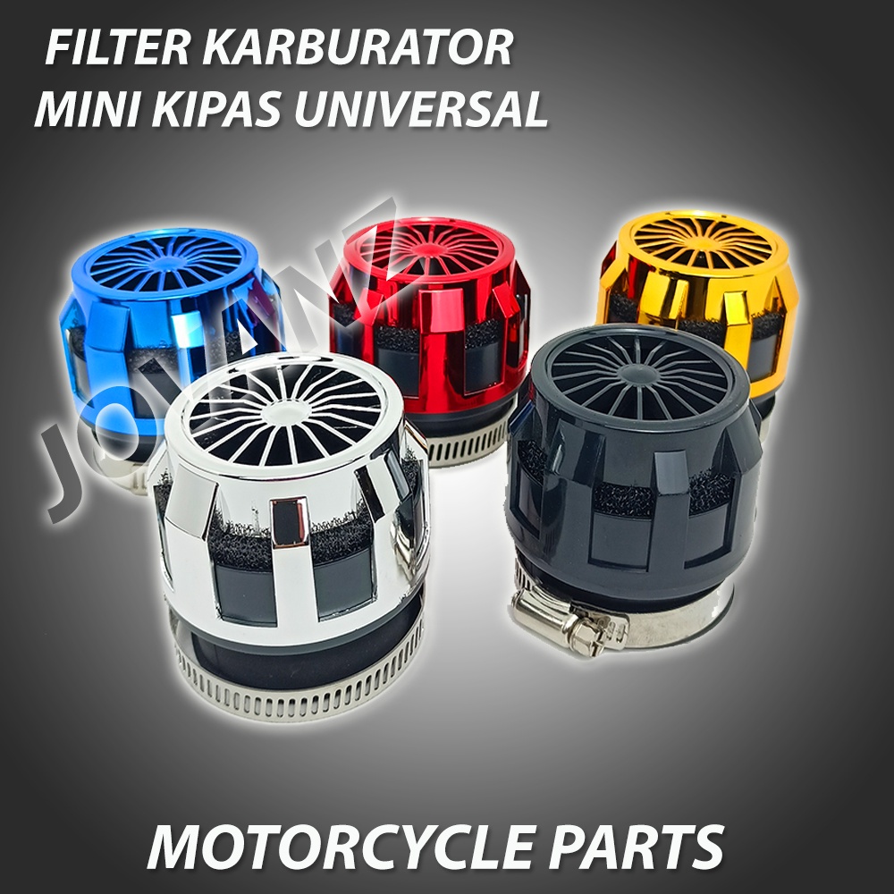 FILTER KARBURATOR UNIVERSAL PE PWK 24 26 28 30 MINI JAMUR KIPAS CHROME motor